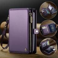 CaseMe Passport Holder with Zipper  RFID Blocking Travel Wallet with 11 Card Slots and Multiple Cash Compartments
