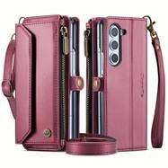 CaseMe Trendy Phone Cover for Samsung Galaxy Z Fold Series  Wireless Charging, RFID Protection, and Multifunctional Wallet with Adjustable Strap