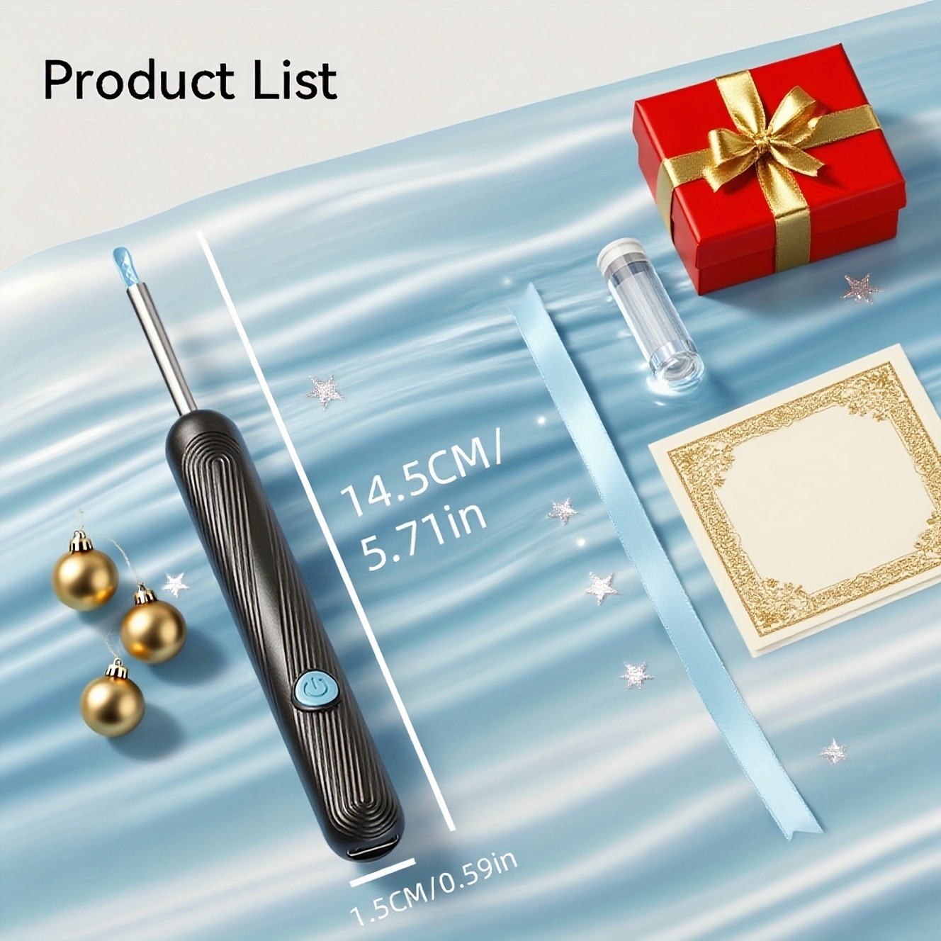 ANYDEAR 8pcs Ear Cleaning Kit with Camera and Light