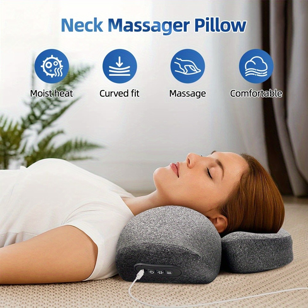 HIMOUTA Rechargeable Neck Massager with Heating & Vibration