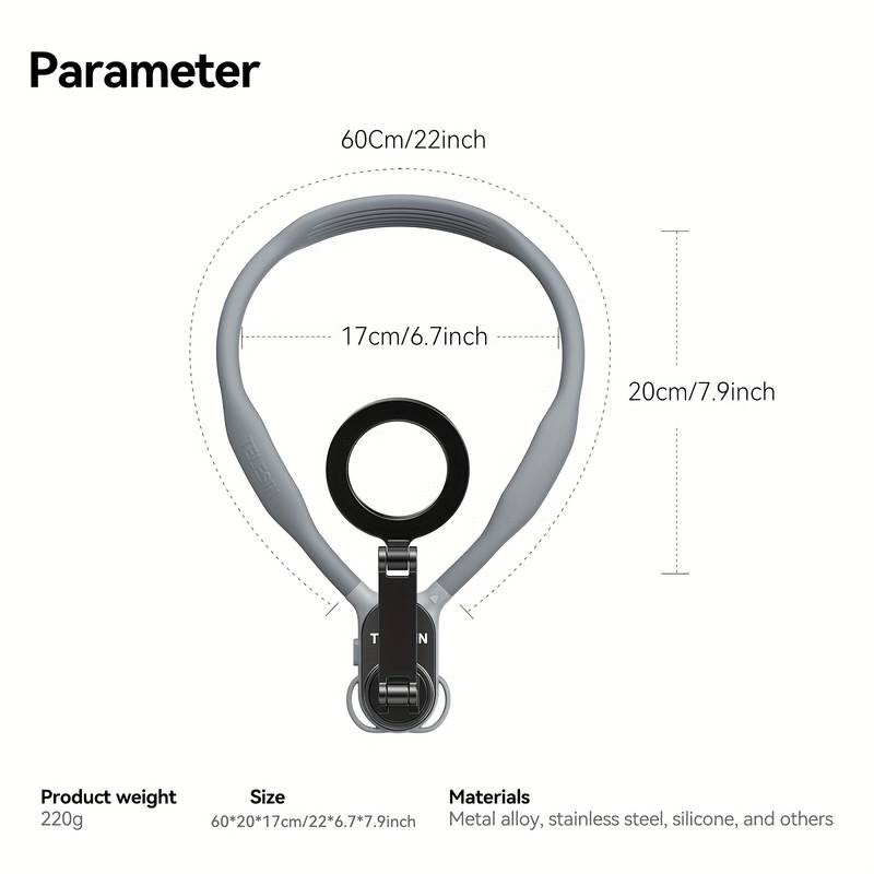 TELESIN Mobile Phone Magnetic Suction Ring Holder  Multi-Angle Rotating Holder for Vlogging, Riding, and Outdoor Activities