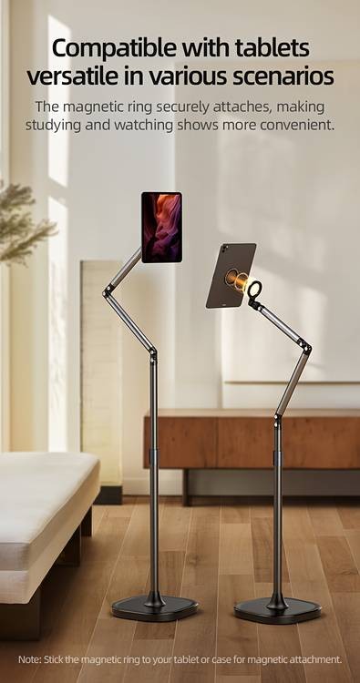 TELESIN Floor-Standing Magnetic Phone Bracket  360 Rotating Adjustable Stand for Vlogs, Video Calls, and Live Streaming