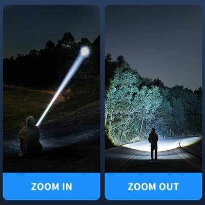 Smiling Shark SD-5995 LED Flashlight  M80 Ultra Bright, USB Rechargeable Handheld Flashlight with Zoom Features