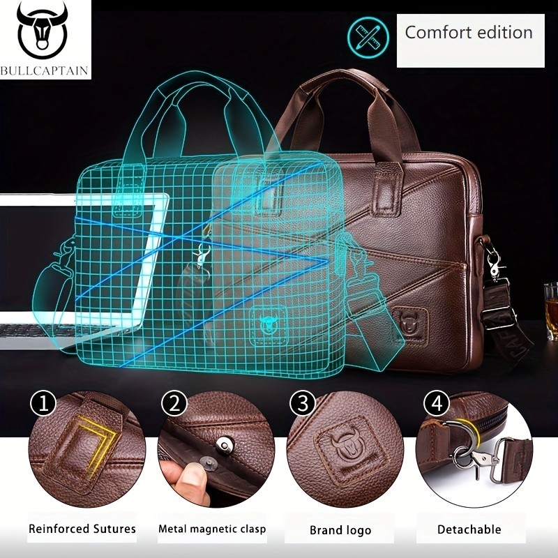 Large-Capacity Multi-Functional Handbag with Laptop & Tablet Compartments