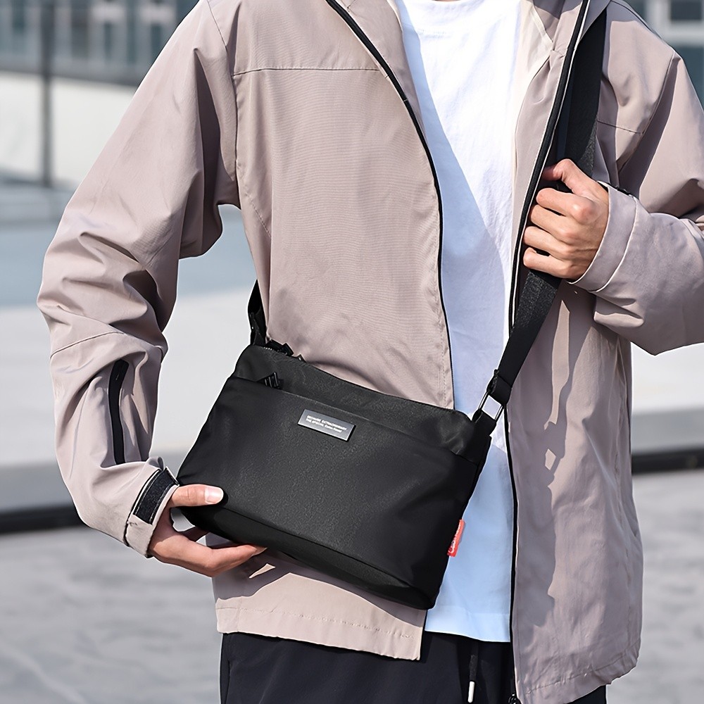 TMOOS Black Oxford Crossbody Bag