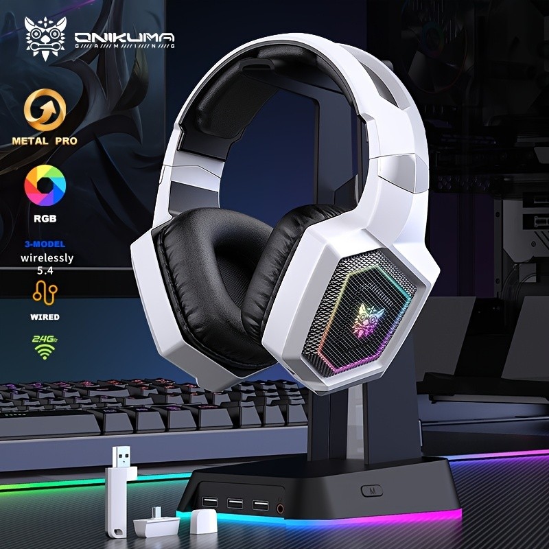 ONIKUMA Wireless 2.4G Gaming Headset  Seamless Connectivity with Long Battery Life and Lossless Audio