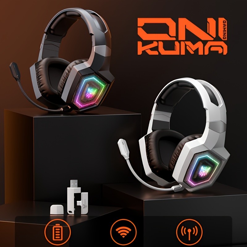 ONIKUMA Wireless Gaming Headset  Noise-Canceling Mic, Crystal-Clear Sound, and Comfortable Design for Gamers