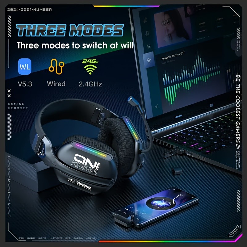 ONIKUMA Wireless Gaming Earbuds Low Latency, Dual Connection, and Deep Bass for Ultimate Gaming Experience