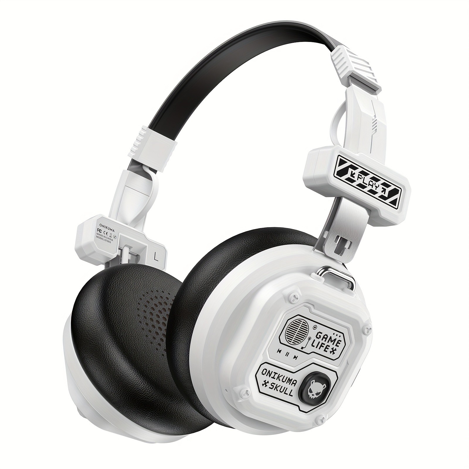 ONIKUMA Wireless Retro Headphones  50+ Hours Playback, Stylish 80's/90's Design with Noise-Canceling Feature