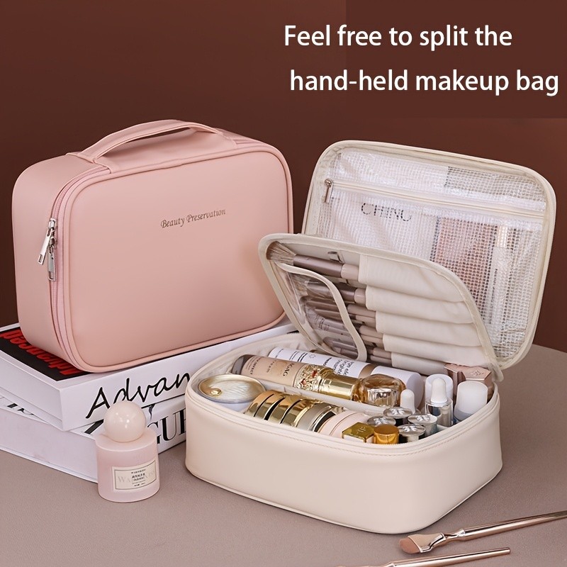 HEART LEAF Split-Open Makeup Bag