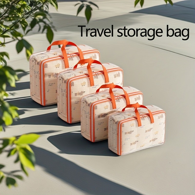 HEART LEAF 3pcs Extra-Large Transparent Travel Storage Bags