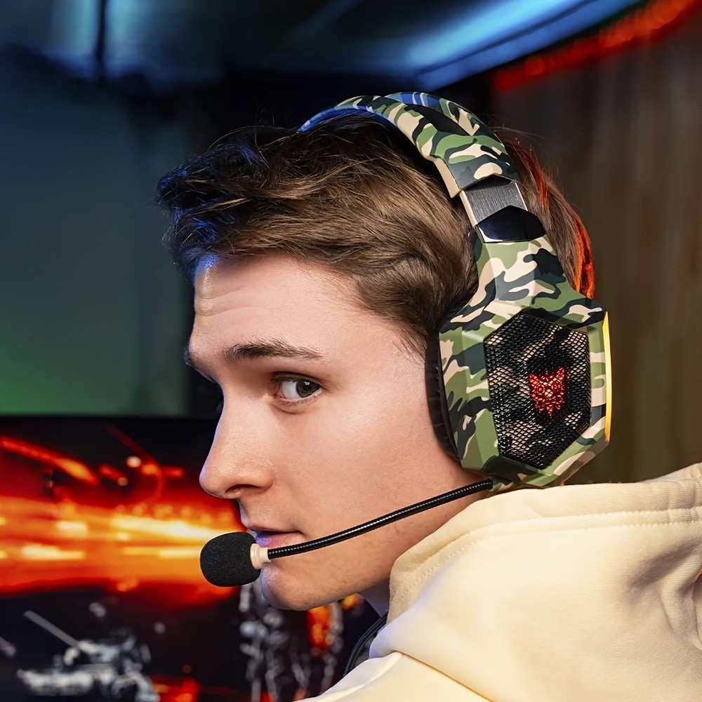 ONIKUMA Wired Gaming Headset  High-Definition Microphone, RGB Lighting, Immersive Sound for PS4, PS5, and PC