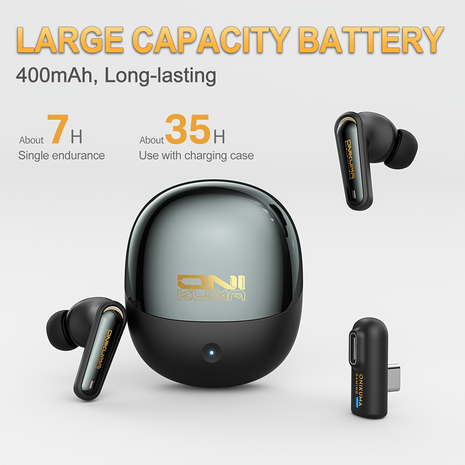 ONIKUMA Next Generation Wireless Earbuds Dual-Connection, ANC & ENC Noise Cancellation, Bass Stereo Sound