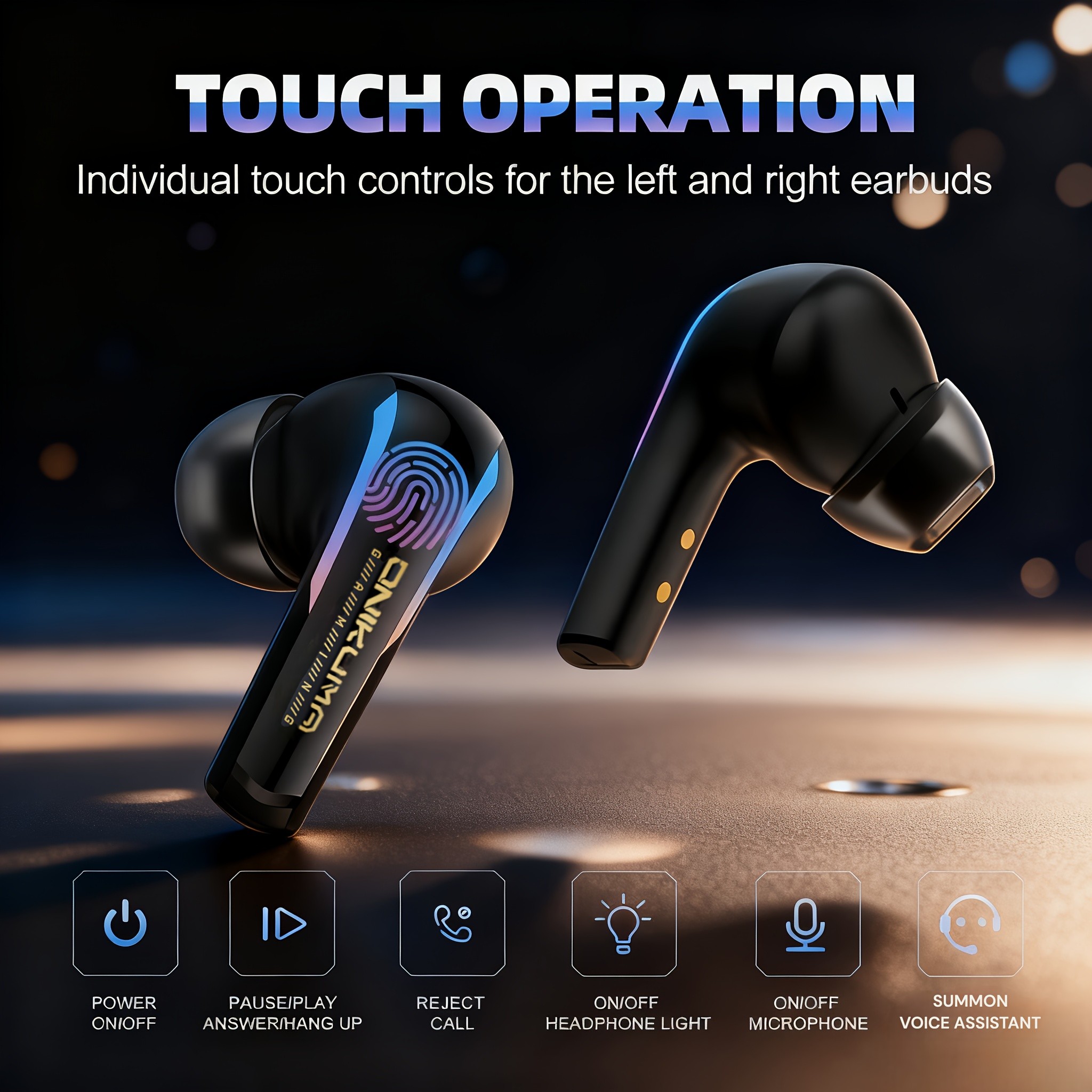 ONIKUMA Wireless Gaming Headset  Ultra-Low Latency, Precision 3D Sound, Enhanced Bass, LED Lighting