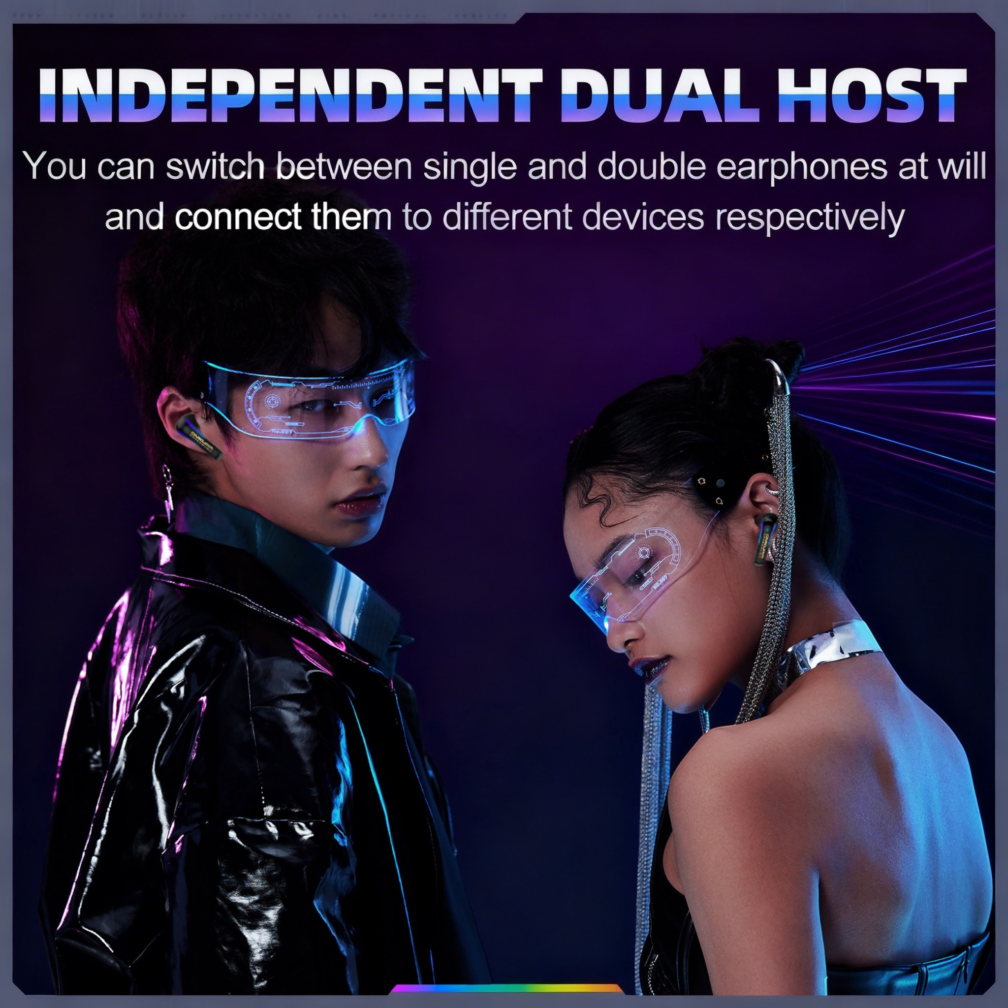 ONIKUMA Wireless Gaming Headset  Ultra-Low Latency, Precision 3D Sound, Enhanced Bass, LED Lighting