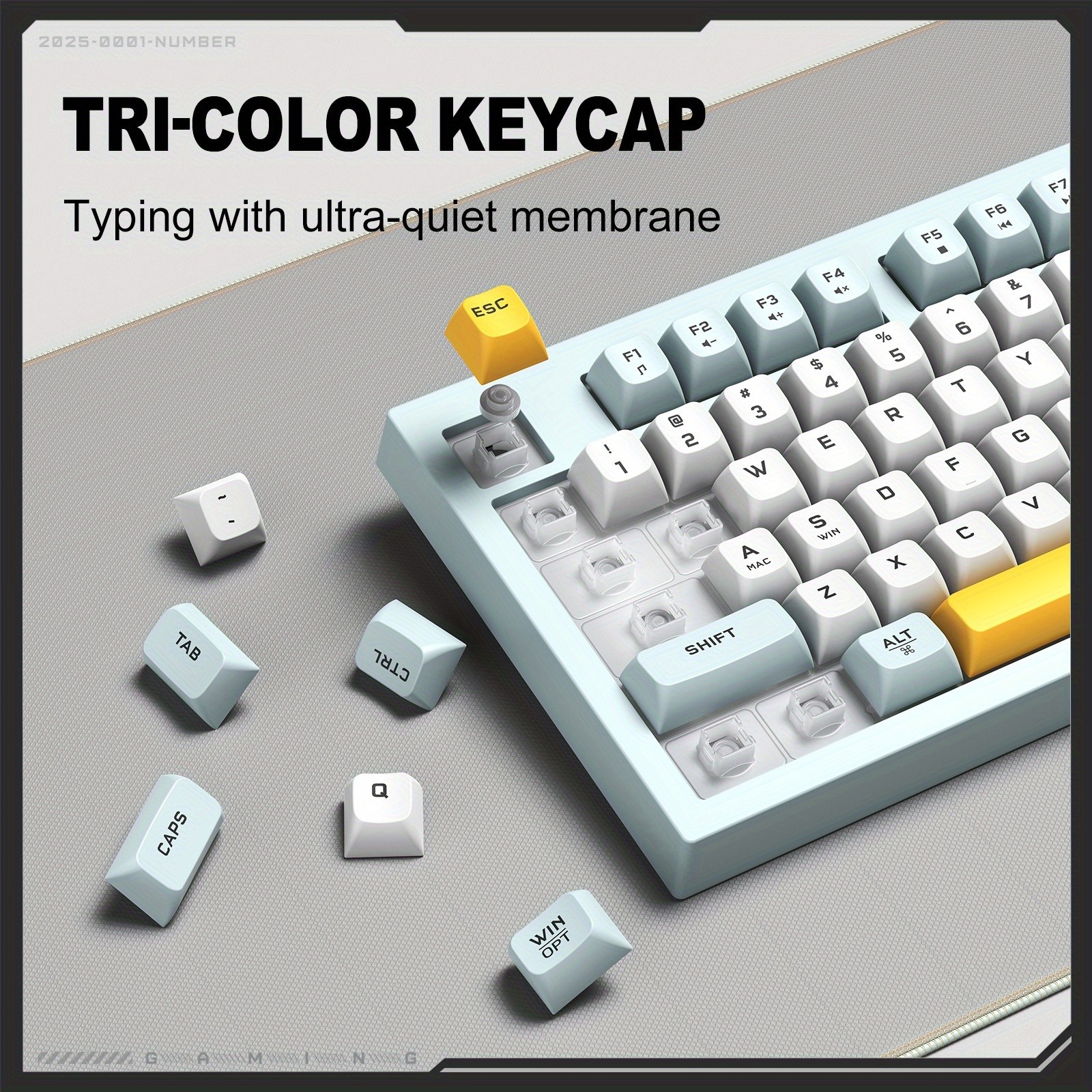 ONIKUMA Wireless Keyboard  94 Membrane Keys, LCD Screen, Multi-Function Knob, Ergonomic Design