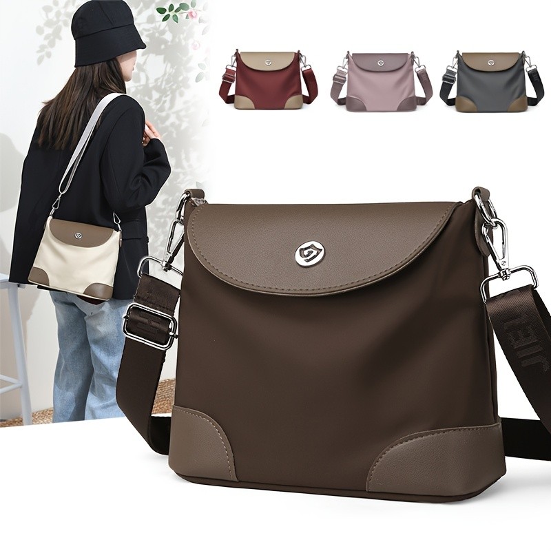 OGEHUAFEE Womens Lightweight Nylon Messenger Bag  Casual Shoulder Bag with Adjustable Strap, Multiple Compartments for Travel & Shopping