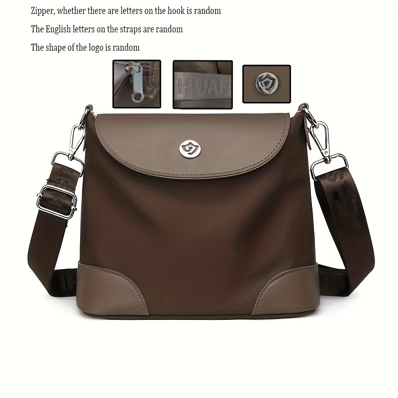 OGEHUAFEE Womens Lightweight Nylon Messenger Bag  Casual Shoulder Bag with Adjustable Strap, Multiple Compartments for Travel & Shopping