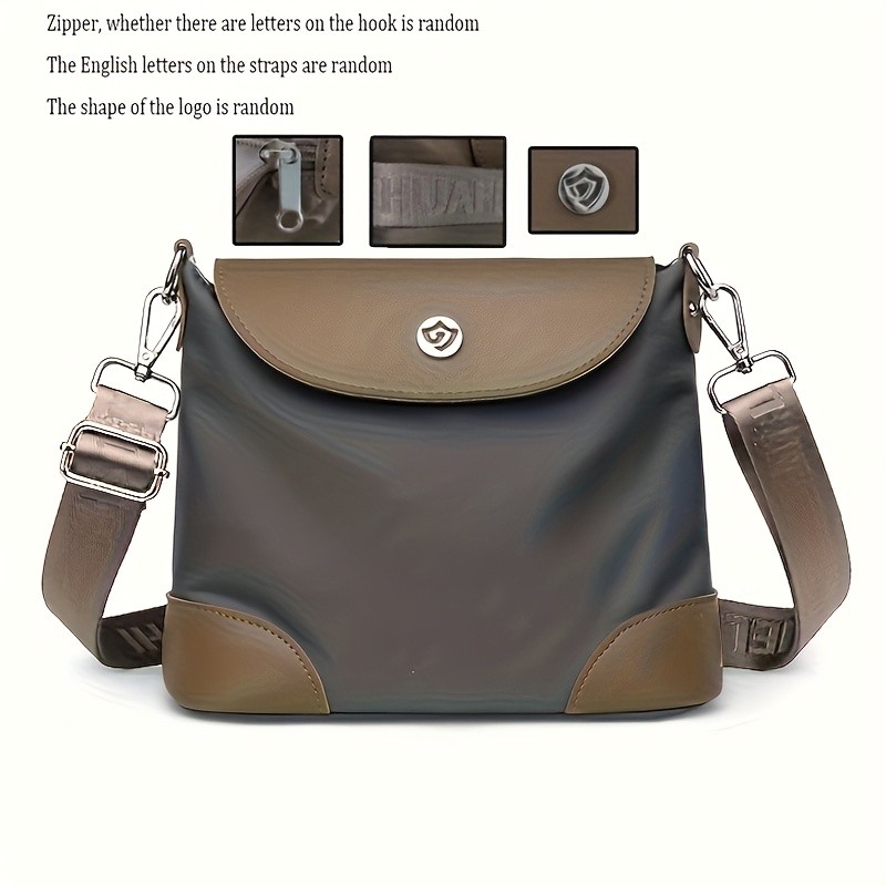 OGEHUAFEE Womens Lightweight Nylon Messenger Bag  Casual Shoulder Bag with Adjustable Strap, Multiple Compartments for Travel & Shopping