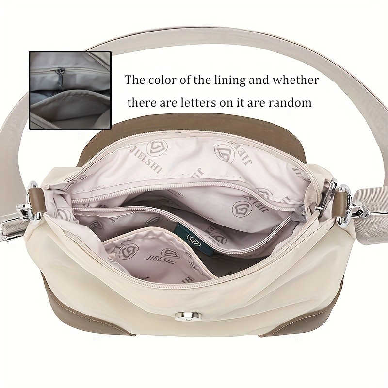 OGEHUAFEE Womens Lightweight Nylon Messenger Bag  Casual Shoulder Bag with Adjustable Strap, Multiple Compartments for Travel & Shopping