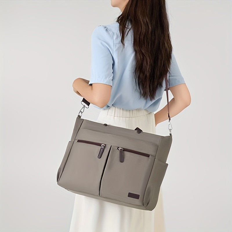 OGEHUAFEE Lightweight Nylon Laptop Bag for Men & Women Adjustable Shoulder Strap, Multiple Pockets, Ideal for Travel & Daily Use