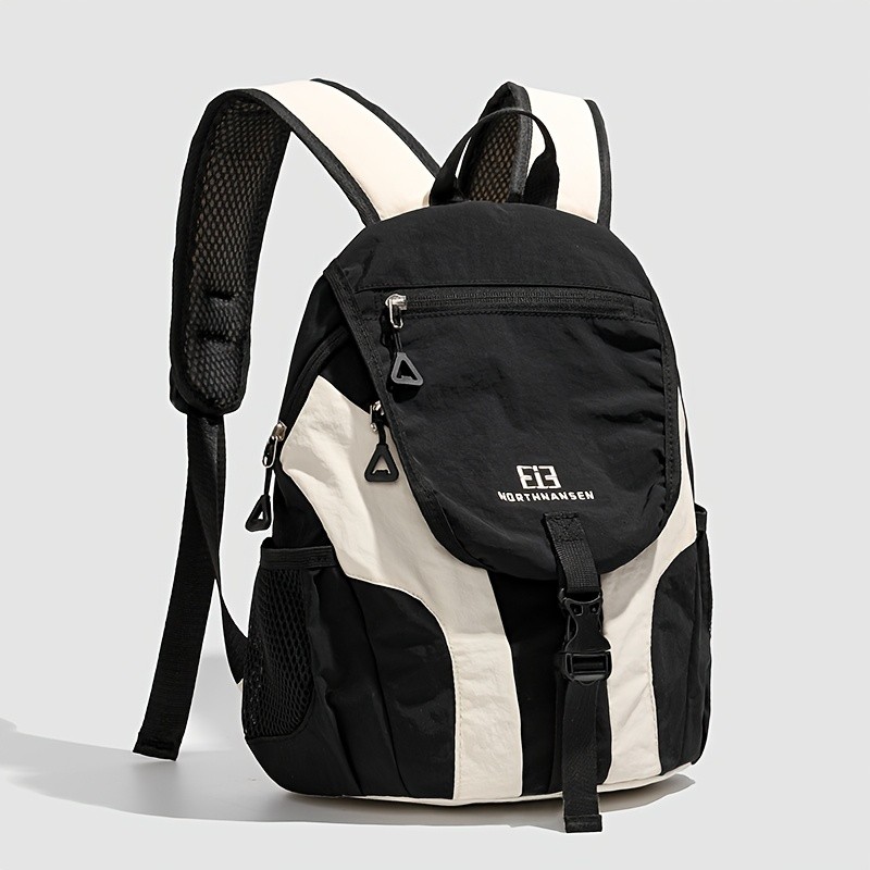 OGEHUAFEE Womens Lightweight Foldable Backpack  Casual Color Block Design, Adjustable Straps, Ideal for Travel & Shopping