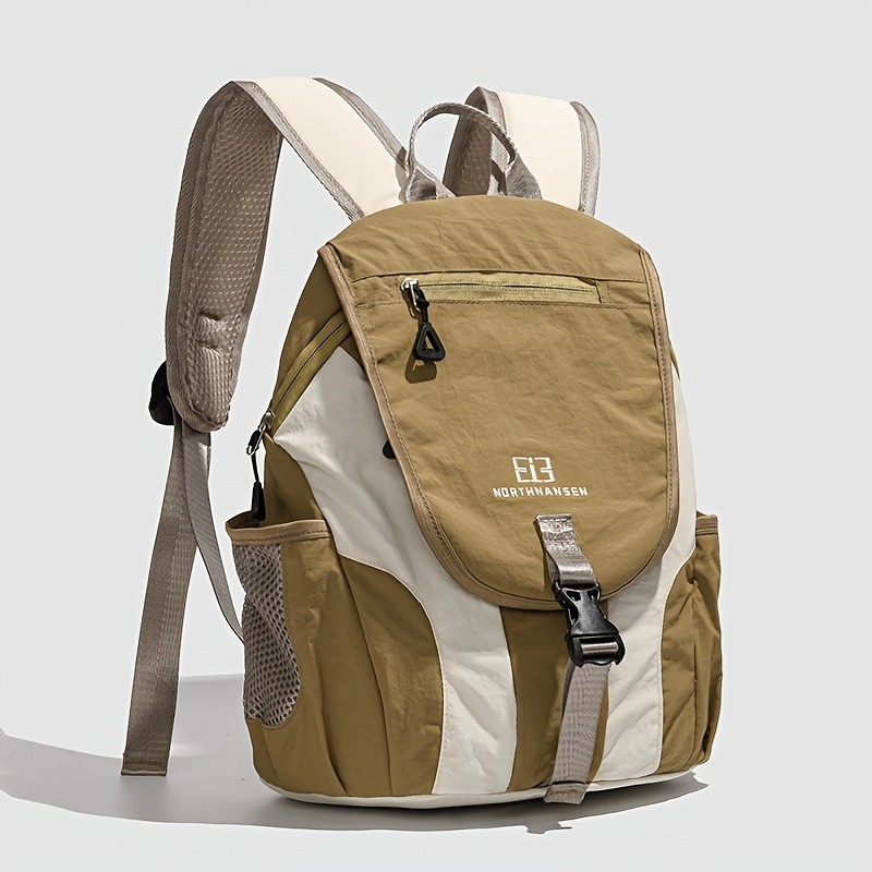 OGEHUAFEE Womens Lightweight Foldable Backpack  Casual Color Block Design, Adjustable Straps, Ideal for Travel & Shopping