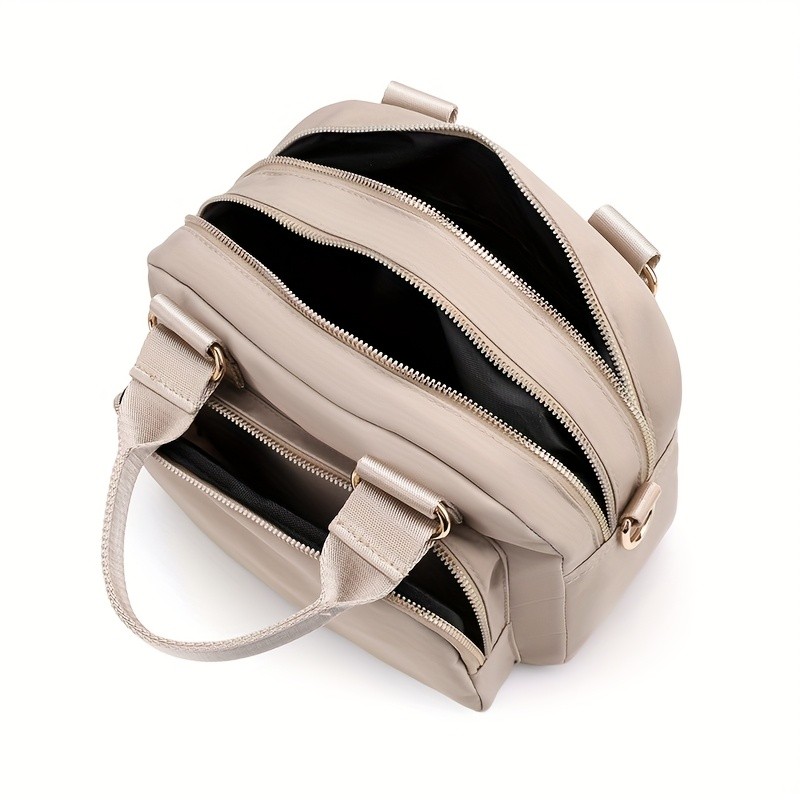 OGEHUAFEE Large Capacity Nylon Bag  Lightweight Travel Shoulder & Handbag with Removable Strap, Zipper Closure, Adjustable Straps, Casual Style