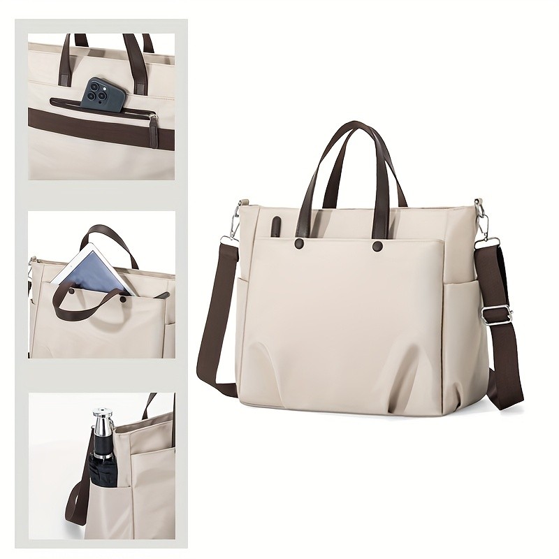 OGEHUAFEE Womens Casual Chic Laptop Handbag  Adjustable Shoulder Strap, Large Capacity, Ideal for Travel & Daily Use