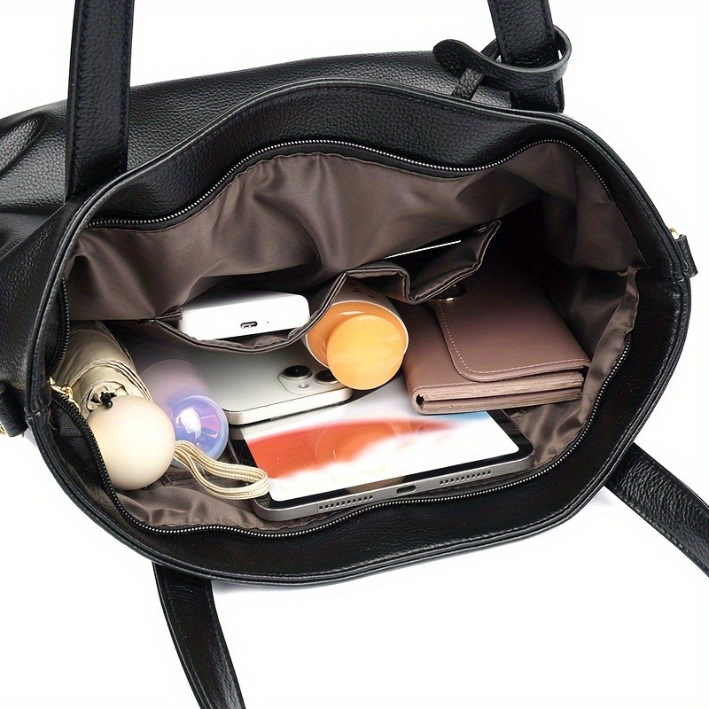 OGEHUAFEE High Quality Three-Piece Womens Handbag Set  Large Capacity PU Handbag, Ideal for Shopping, Parties, and Travel