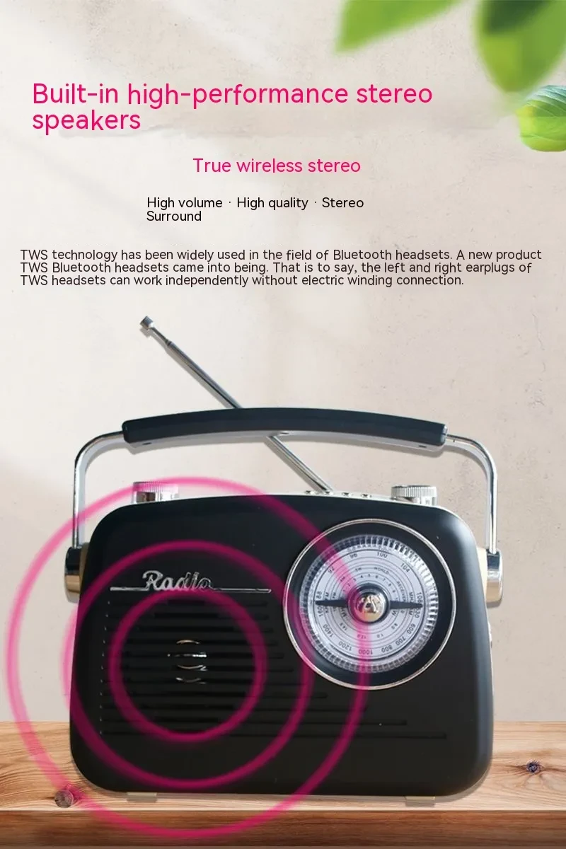 Speaker Signal Strong Stereo Portable Radio