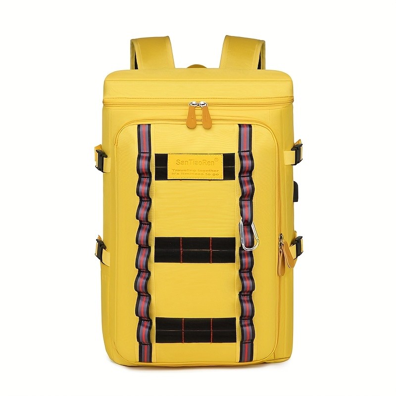 OGEHUAFEE Large Capacity Fashionable Mens Backpack  Multifunctional Outdoor Travel Backpack, Multi-Pocket Storage, Dry Wet Separation