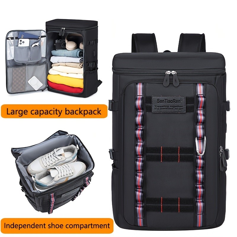 OGEHUAFEE Large Capacity Fashionable Mens Backpack  Multifunctional Outdoor Travel Backpack, Multi-Pocket Storage, Dry Wet Separation