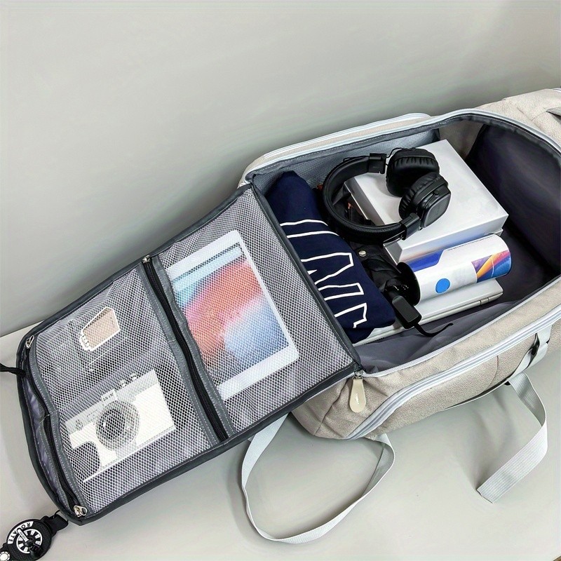 OGEHUAFEE Large Capacity Heavy-Duty Hiking Backpack  Independent Shoe Compartment, Dry/Wet Separation, Multi-Zipper Pockets