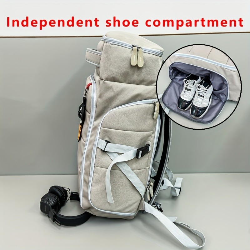 OGEHUAFEE Large Capacity Heavy-Duty Hiking Backpack  Independent Shoe Compartment, Dry/Wet Separation, Multi-Zipper Pockets