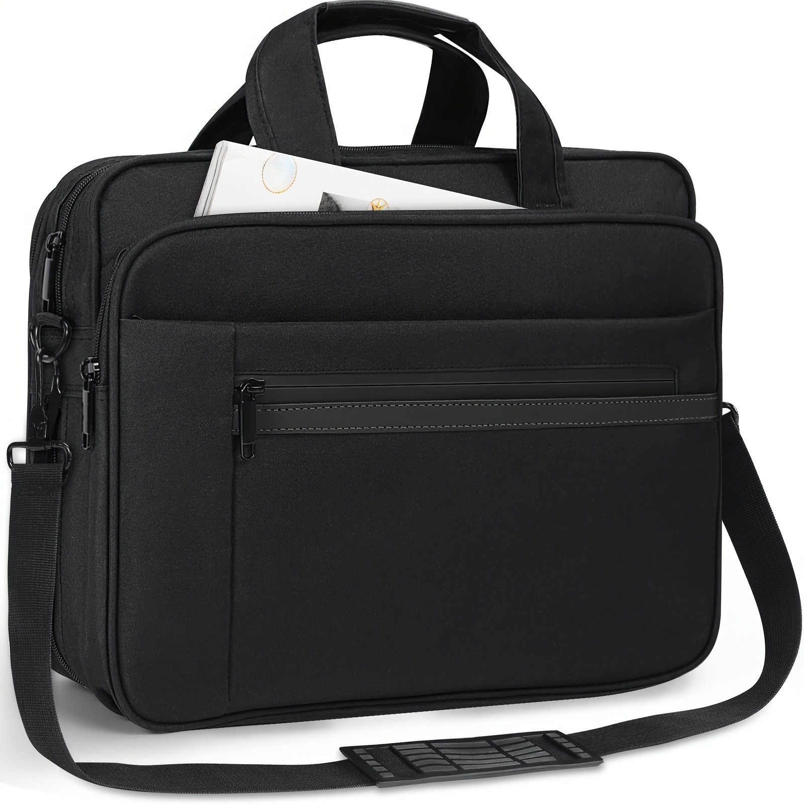 KTMOUW Laptop Briefcase for 15.6-inch Devices Expandable Messenger Bag, Multiple Compartments, TSA-Compliant Design, Ideal for Business & Travel