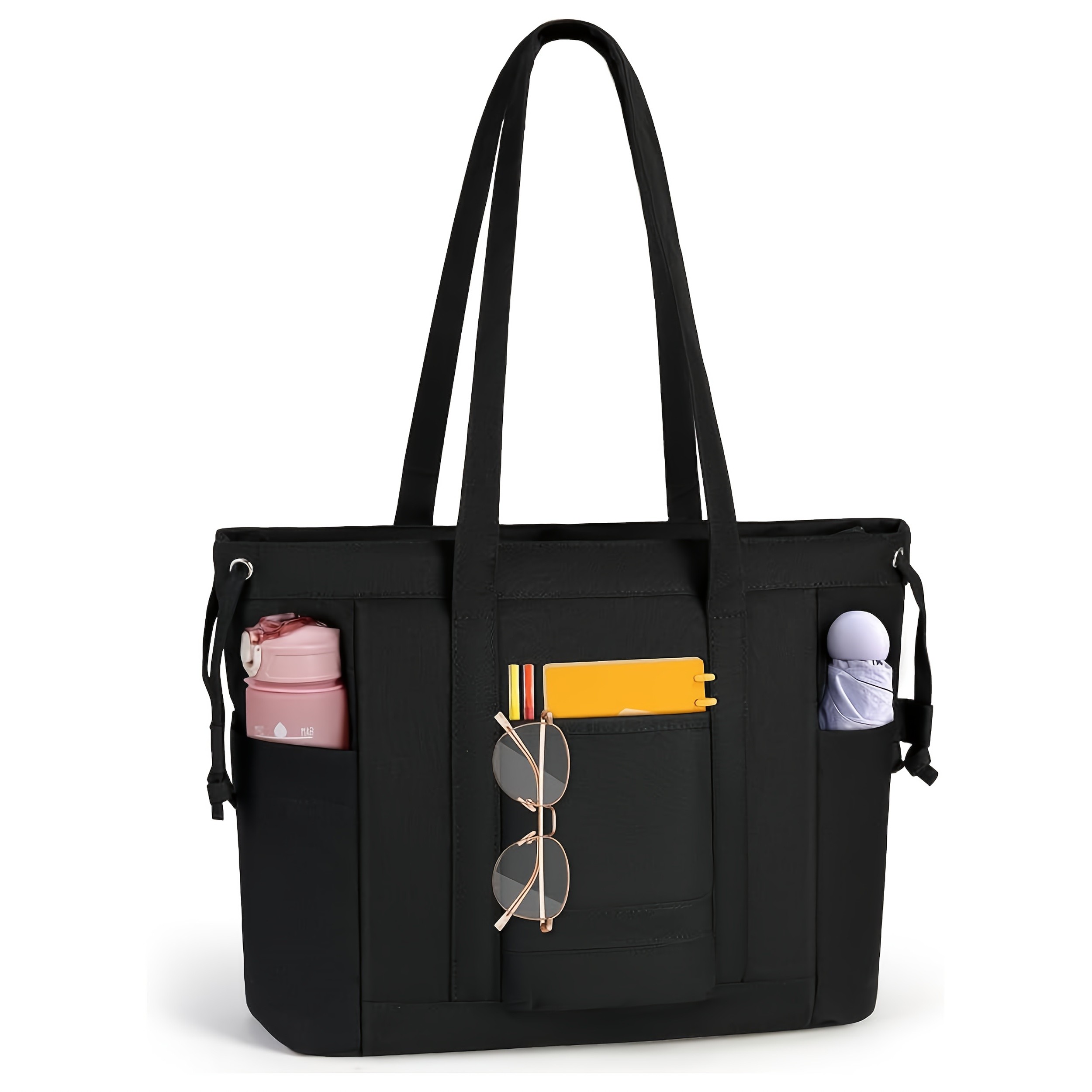 KTMOUW Women's Canvas Tote Bag  Zippered Compartment, Collegiate Style, Perfect for Commuting, Campus Use, Thanksgiving & Christmas Gifts