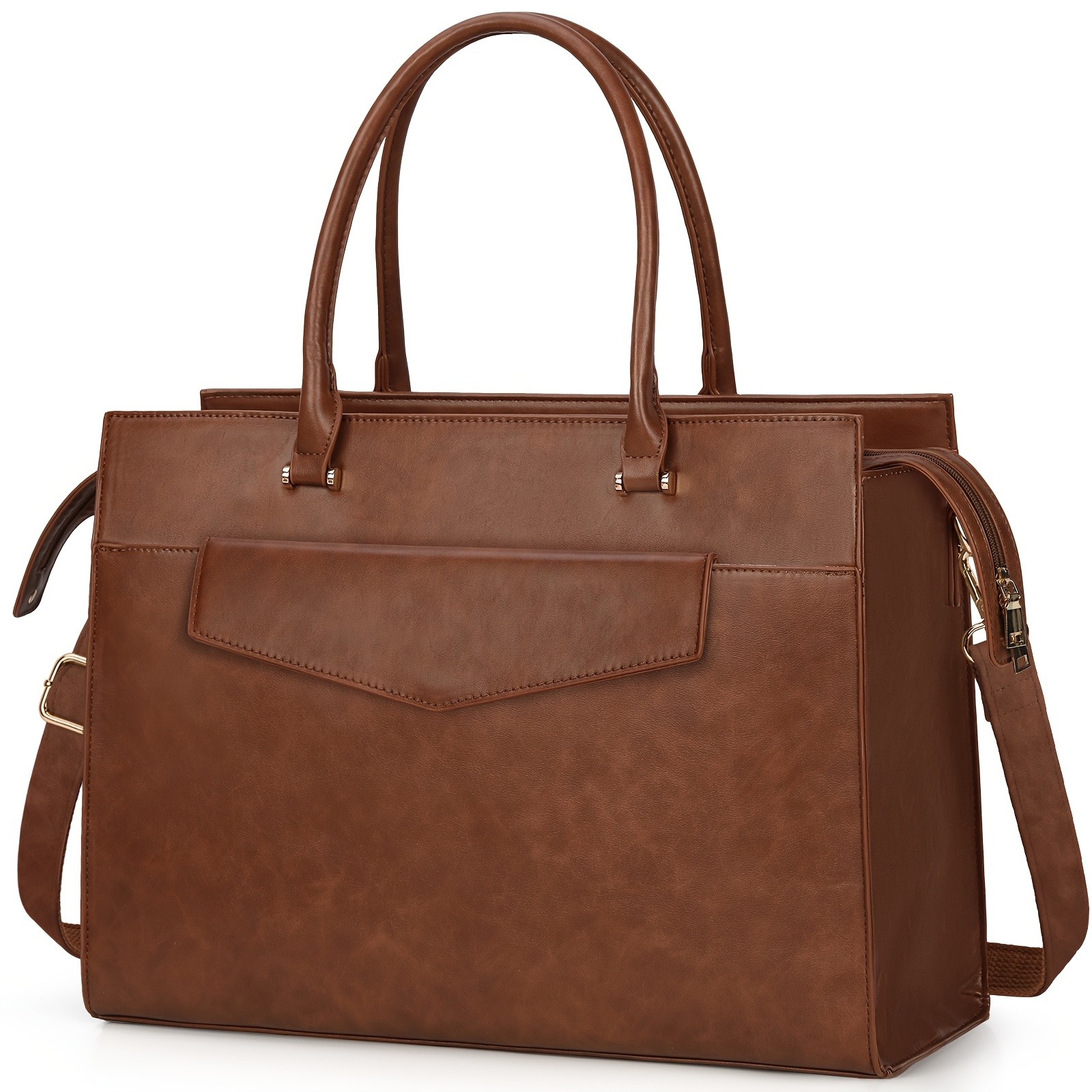 KTMOUW Laptop Bag for Women  39.62 cm PU Leather Tote Bag 2pcs Set  Professional Work Bag with Clutch Purse, Large Office Computer Bag, Teacher Bag