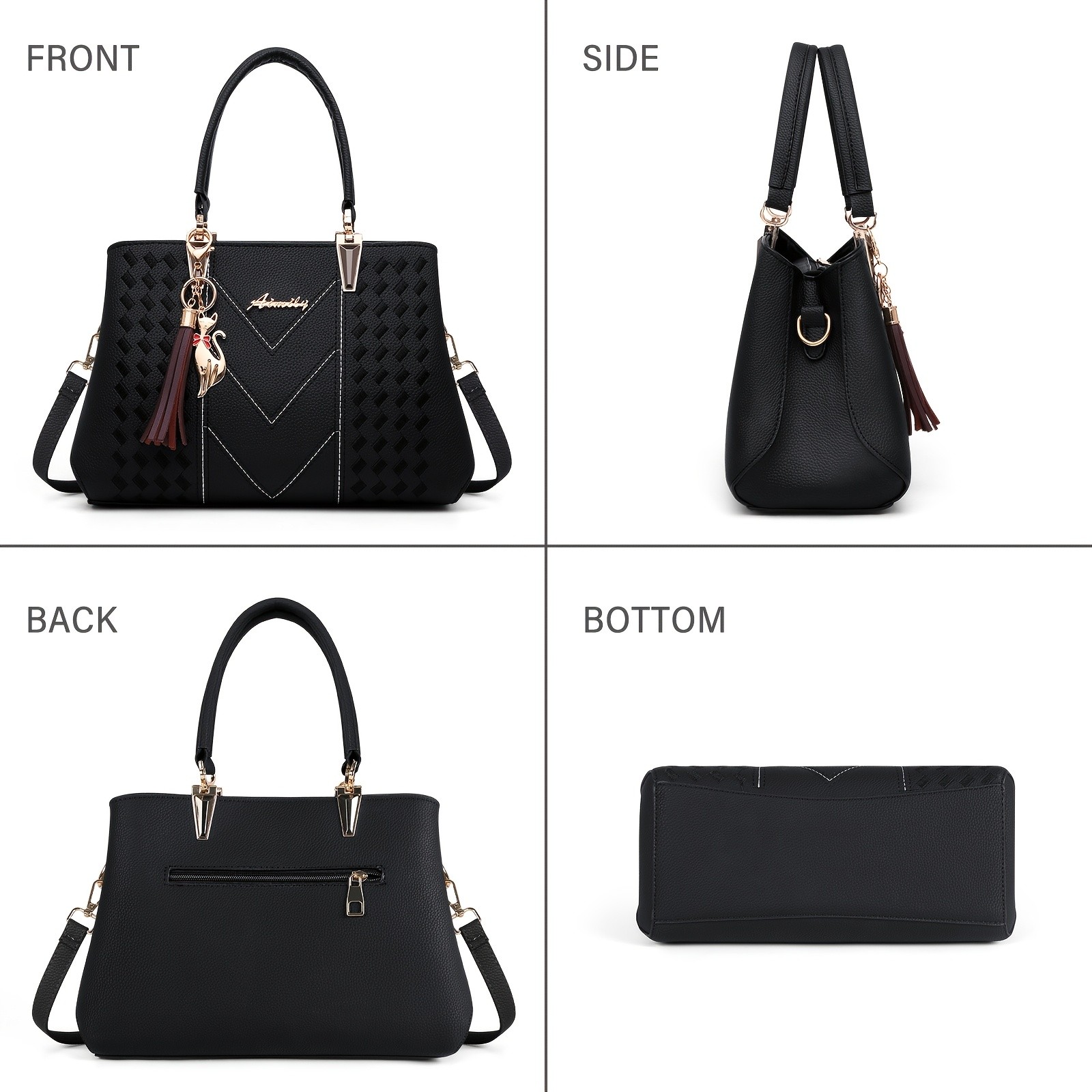 KTMOUW Womens Tote Bag  Multiple Inner Pockets, Small Handbag, Waterproof Shoulder Bag, Stylish and Functional