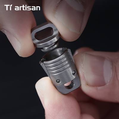 Tiartisan Titanium Alloy Magnetic Quick-Release Keychain  Ultra-Lightweight, Rotating Mini Key Holder for Travel and Camping
