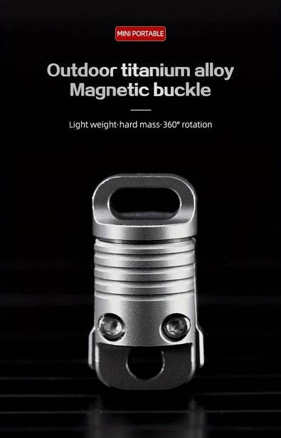 Tiartisan Titanium Alloy Magnetic Quick-Release Keychain  Ultra-Lightweight, Rotating Mini Key Holder for Travel and Camping