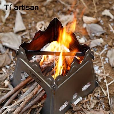 Tiartisan Pure Titanium Camping Stove  Ultra-Lightweight, Detachable Portable Stove for Outdoor Adventures