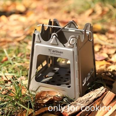 Tiartisan Pure Titanium Stainless Steel Camping Chains Design Fire Pit  Ultra-Lightweight Foldable Charcoal BBQ Grill