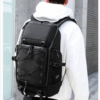 OZUKO Large Capacity Sports Backpack Multi-Compartment 43.94cm Laptop Bag with Photography Stand for Travel, Gym, and Outdoor Adventures