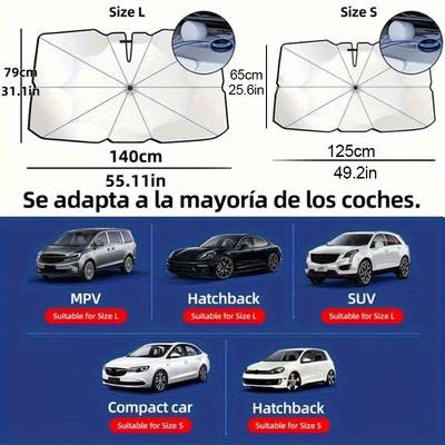 ITECHJOY Upgraded Car Windshield Sunshade  Foldable Front Window Cover for UV Protection and Sun Blocking