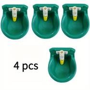 ITECHJOY 4pcs Green PVC Animal Feeding and Drinking Trough  Durable Outdoor Feeder for Sheep, Cattle, and Goats