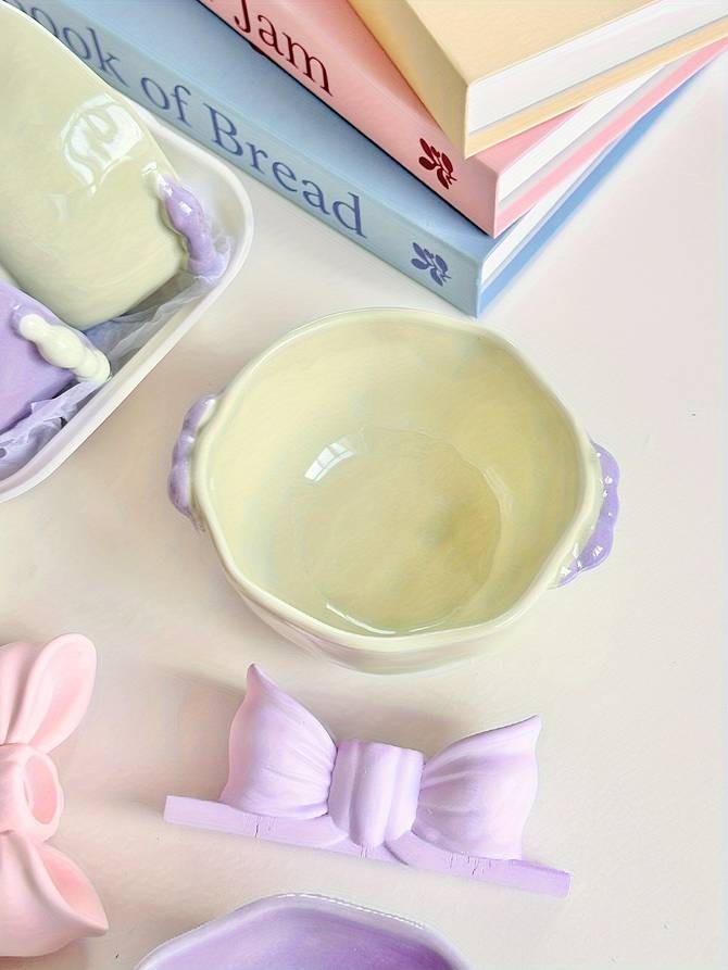 ITECHJOY 4pcs Macaron Colored Cute Bowls Add a Touch of Charm to Your Dining Experience