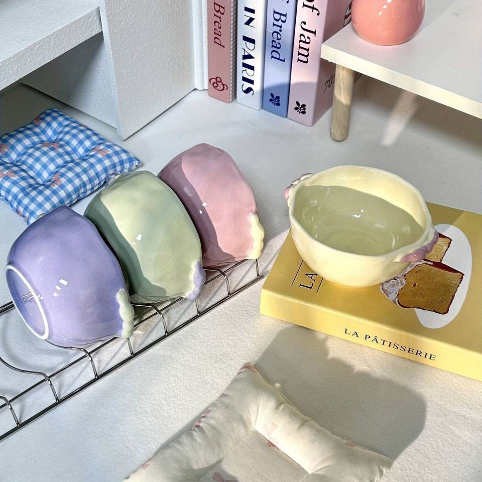ITECHJOY 4pcs Macaron Colored Cute Bowls Add a Touch of Charm to Your Dining Experience