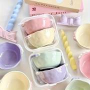 ITECHJOY 4pcs Macaron Colored Cute Bowls Add a Touch of Charm to Your Dining Experience