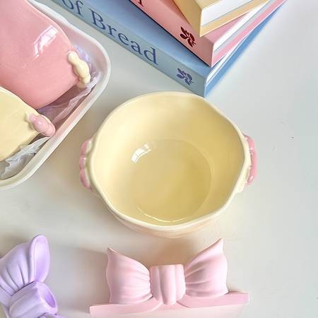 ITECHJOY 4pcs Macaron Colored Cute Bowls Add a Touch of Charm to Your Dining Experience